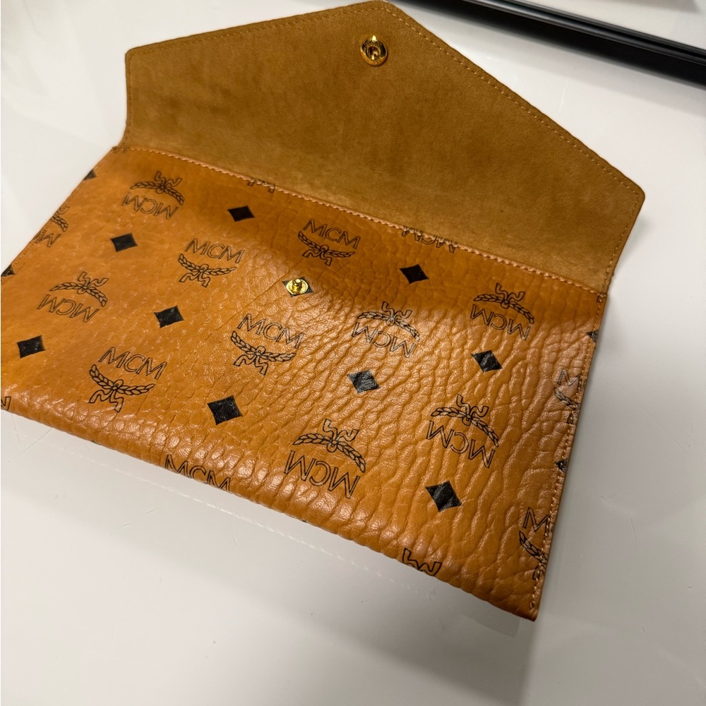 MCM Cognac Visetos Pouch or Clutch - Picture 15 of 17